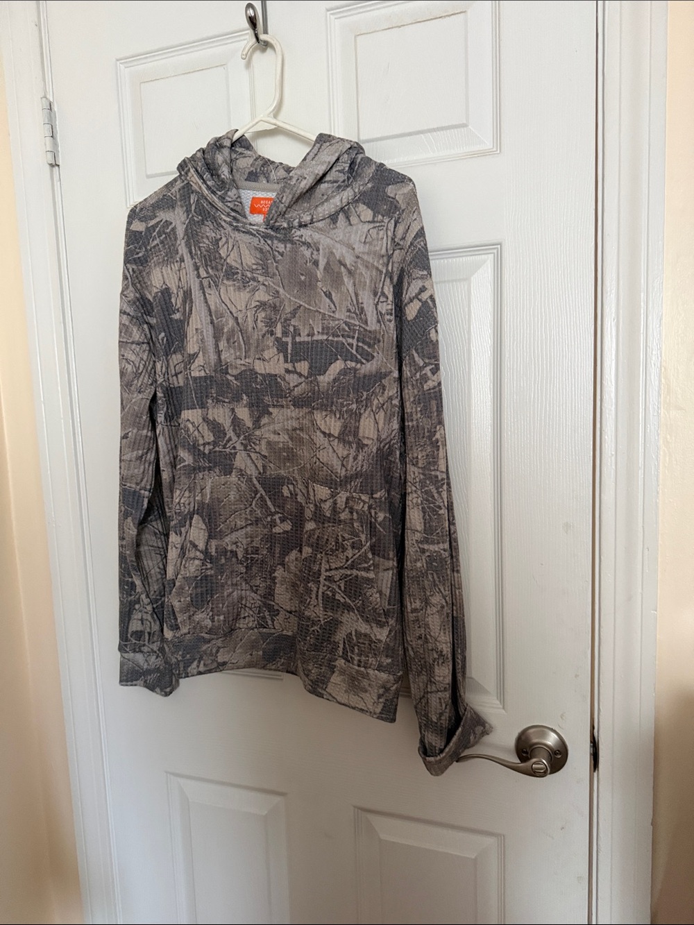Boys Gray Camouflage Crewneck Sweater Hoodie